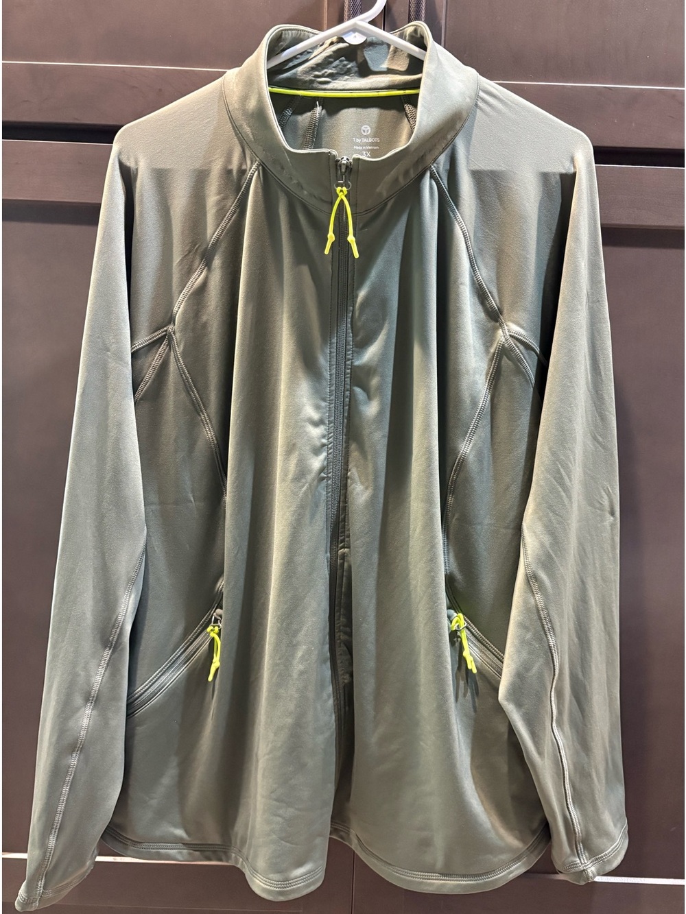 T by Talbots Green Athletic Jacket, 3X